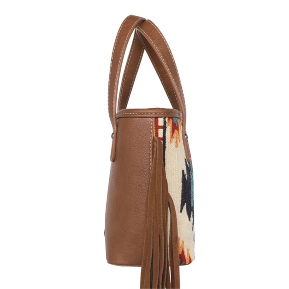 OUT OF STOCK Montana West Aztec Tapestry Small Tote/Crossbody Bag - Picture 7 of 9